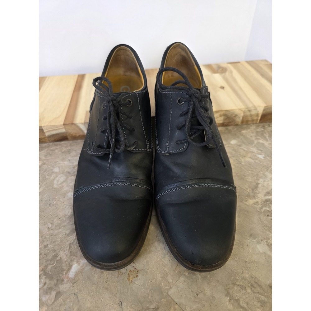 Men's GBX Black Leather Shoes Size 10.5 Cap Toe Casual Oxford Formal Workwear